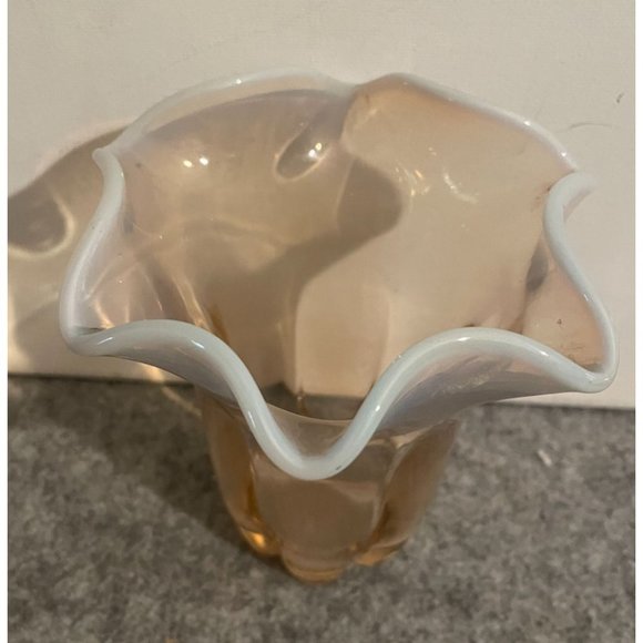 Vintage Duncan and Miller Opalescent Glass Vase  #1142 - Picture 2 of 4